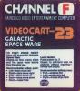 Videocart-23 : Galactic Space Wars - Channel F