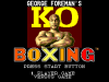 George Foreman's K.O Boxing - Master System