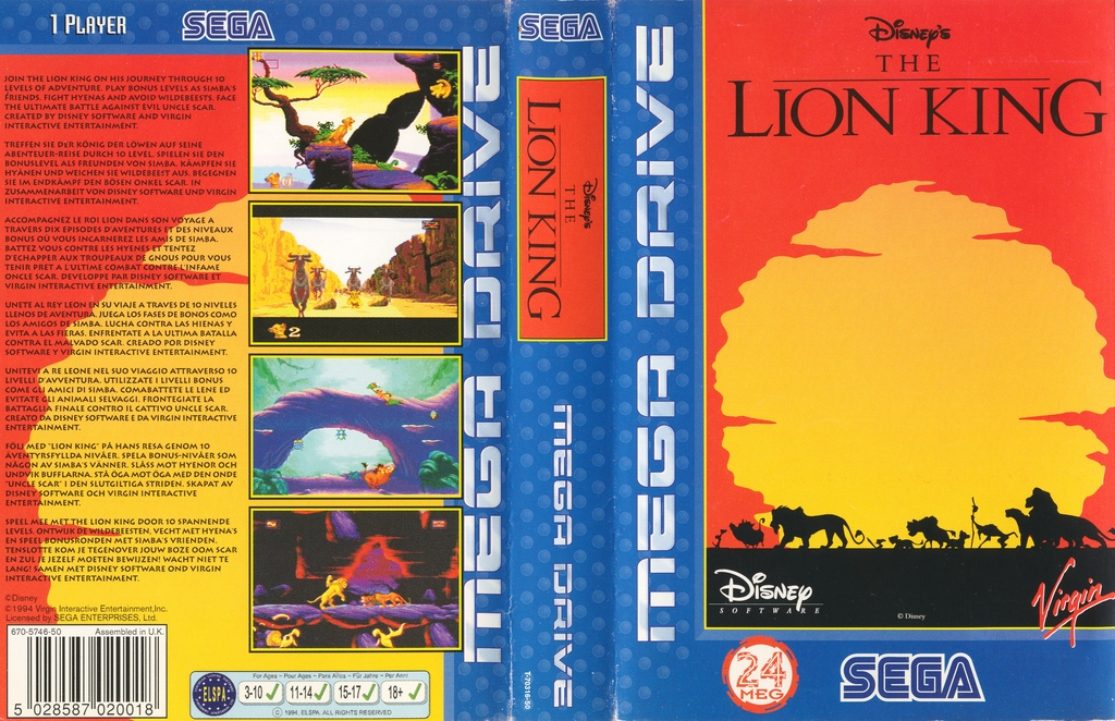 lion king megadrive