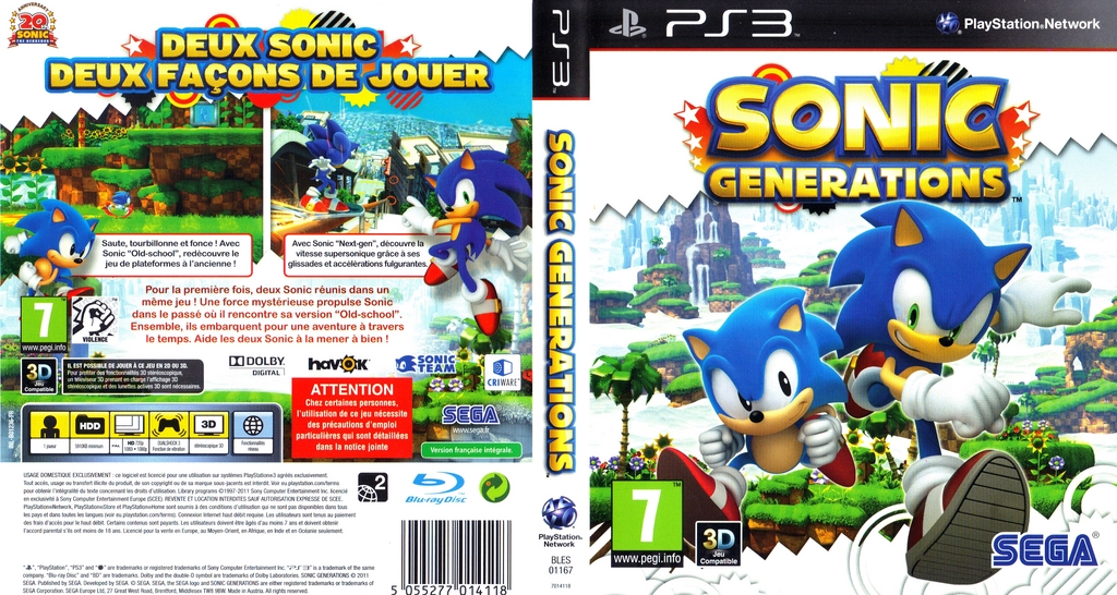 Fonte de Sonic Generations