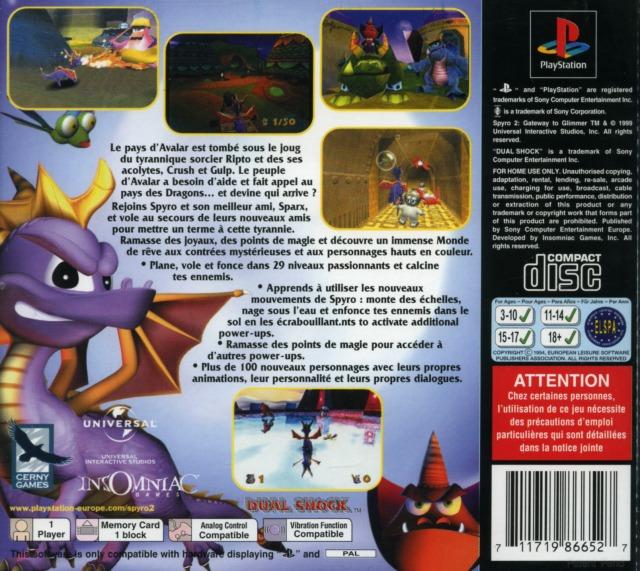 JEU PS1 SPYRO 2