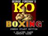 George Foreman's K.O Boxing - Master System